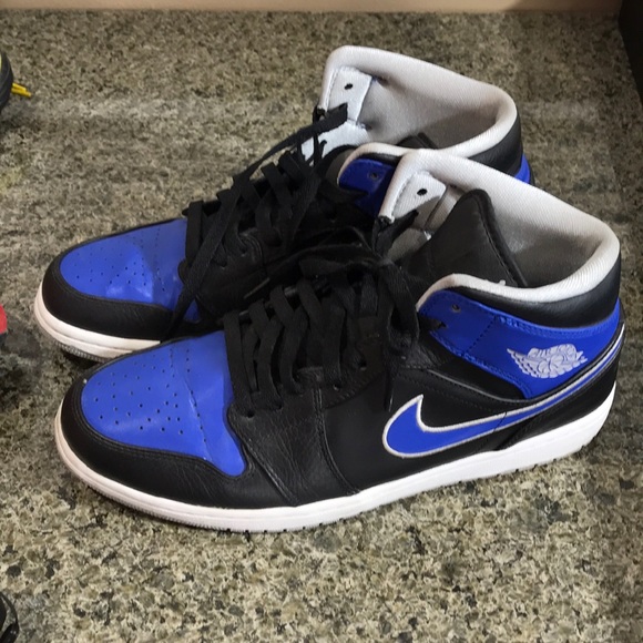 Shoes - Air ones Jordan’s blue and black